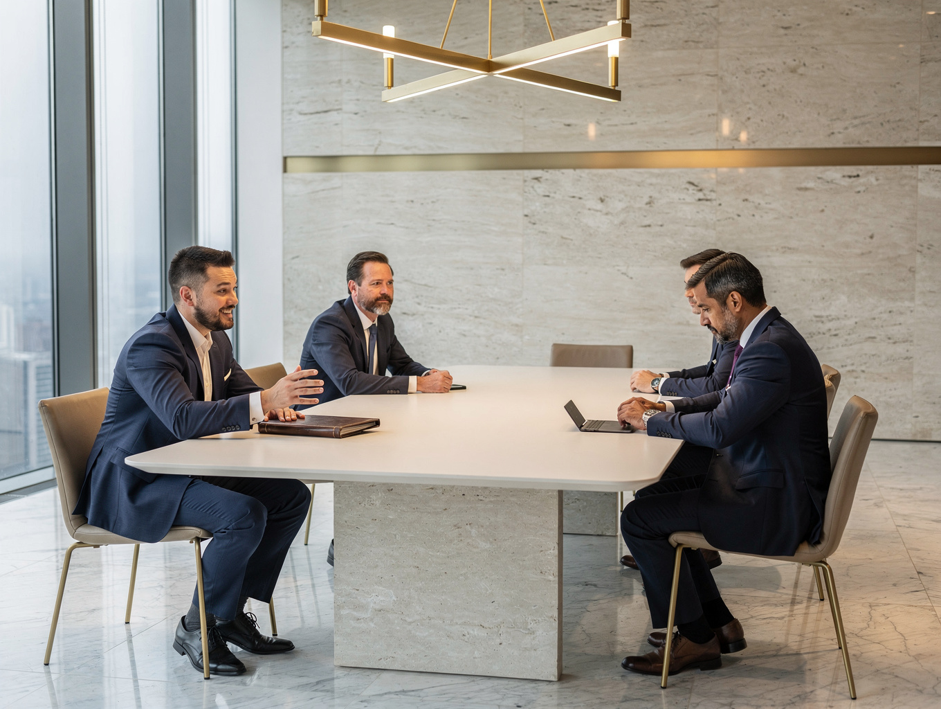Professional legal boardroom setting for corporate strategy